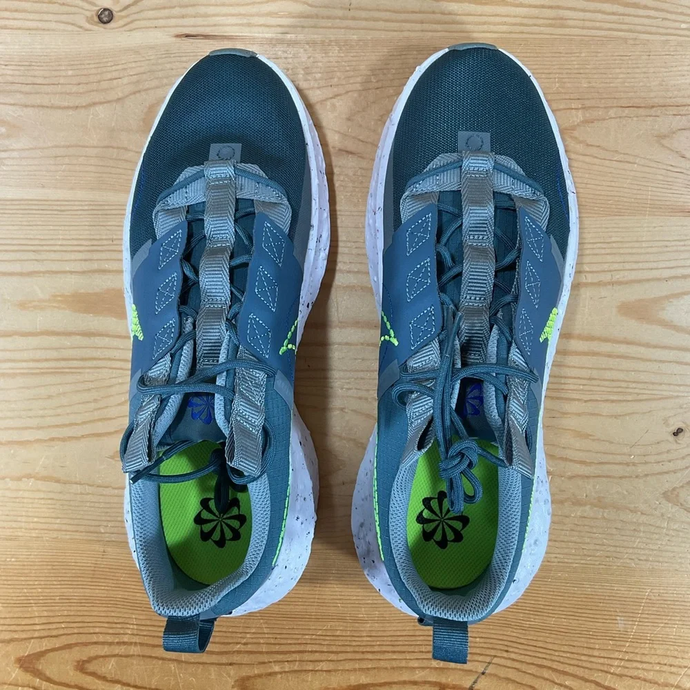 NIB Nike Men's Crater Impact SE Shoes # DJ6308 002 Size Men’s 10 green grey